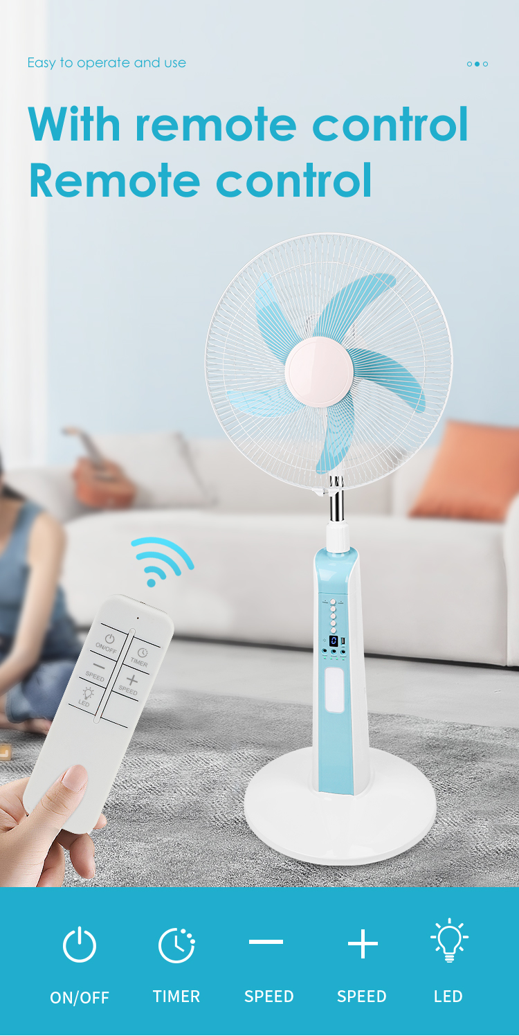 electric fan wholesale rechargeable electric standing fan with light custom floor fan