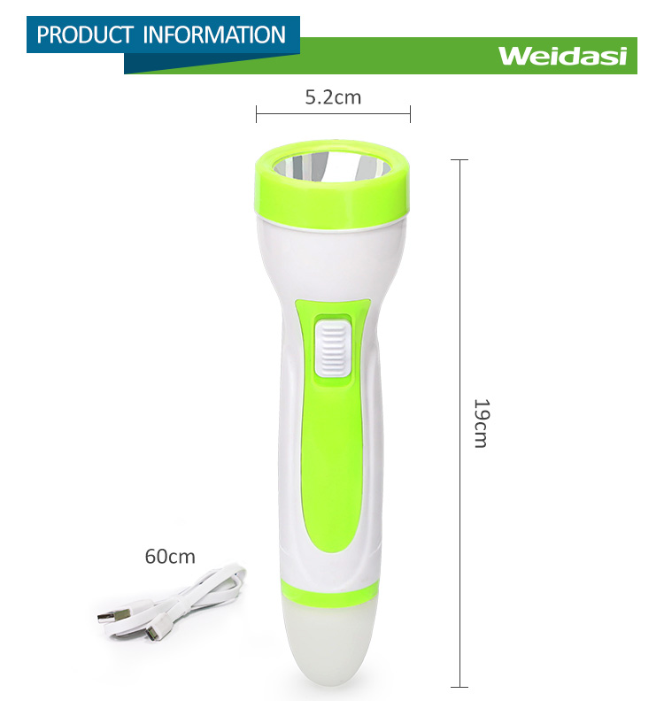 usb の再充電可能な懐中電燈は 2 つの側面の照明キャンプの導かれた懐中電燈が付いている再充電のトーチ ライトを導きました