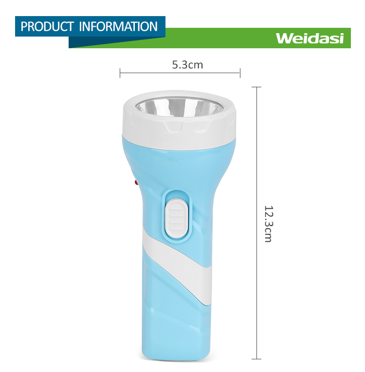 plastic high power widely used portable and rechargeable emergency flashlight bright torch light with plug