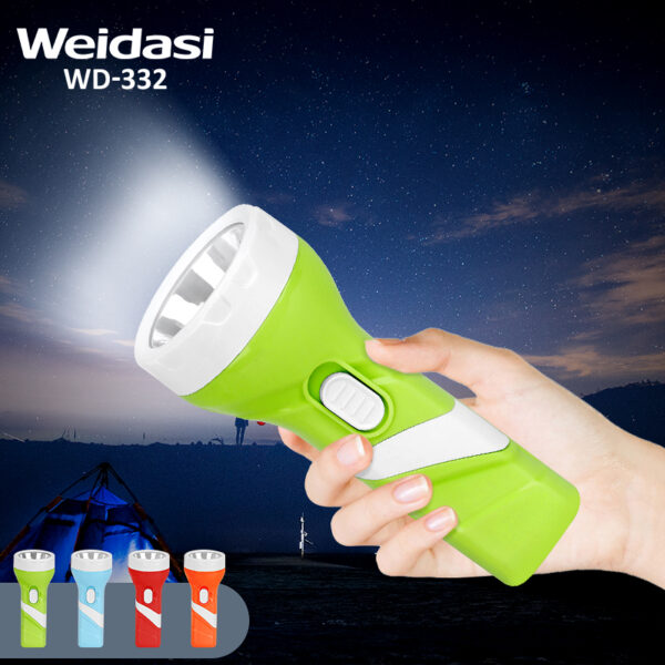 plastic high power widely used portable and rechargeable emergency flashlight bright torch light with plug