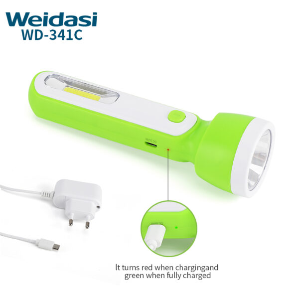 portable emergency torch light rechargeable weidasi led flashlight camping led flashlight torch