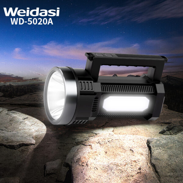 led rechargeable searchlight powerful flashlight outdoor lighting long distance hunting portable searchlight