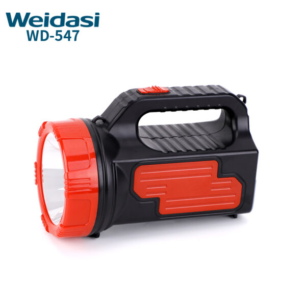 outdoor working professional battery led handheld searchlight with side lamp