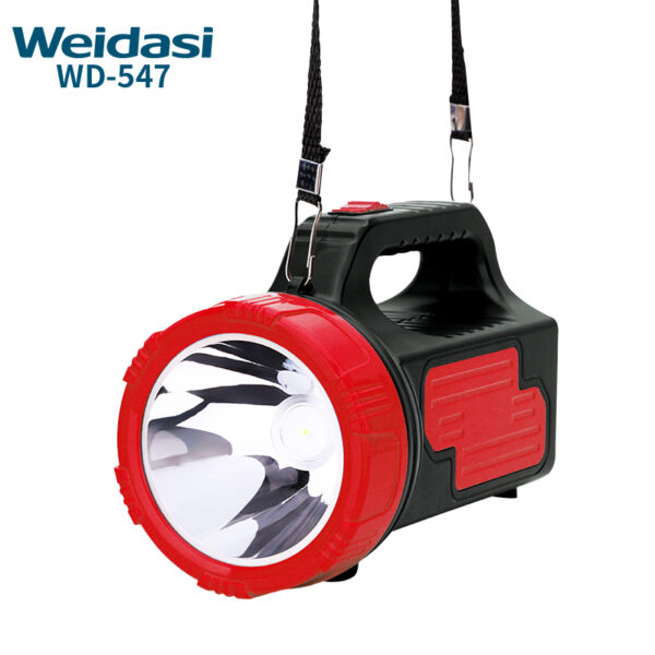 outdoor working professional battery led handheld searchlight with side lamp