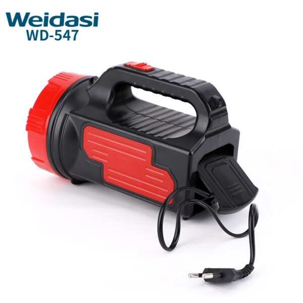 outdoor working professional battery led handheld searchlight with side lamp