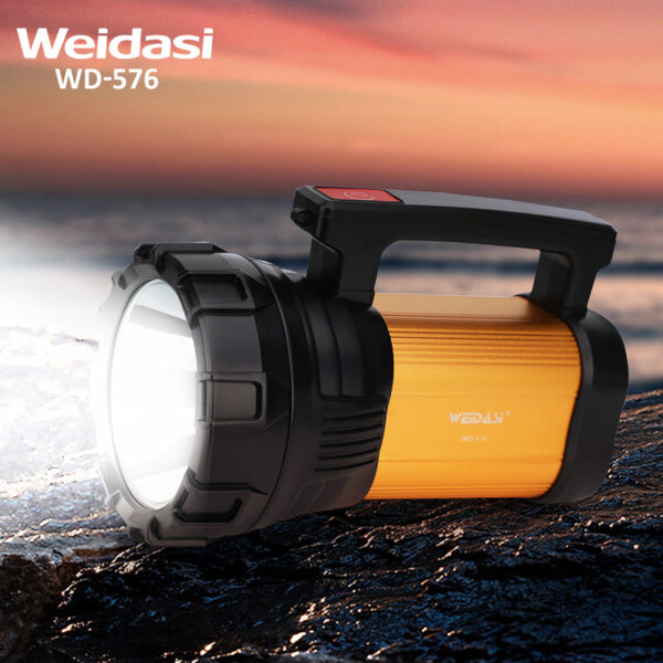 high power handled powerful rechargeable led searchlights camping lamp for sale