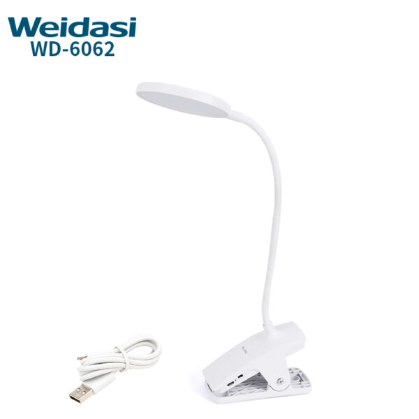 weidasi clip lamp clamp on usb led light reading lamp with dimmer light