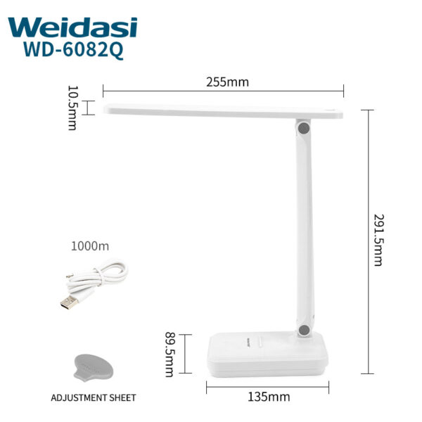 student table lamp bedroom learning reading light foldable usb rechargeable led reading lamp