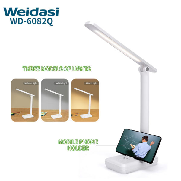 student table lamp bedroom learning reading light foldable usb rechargeable led reading lamp