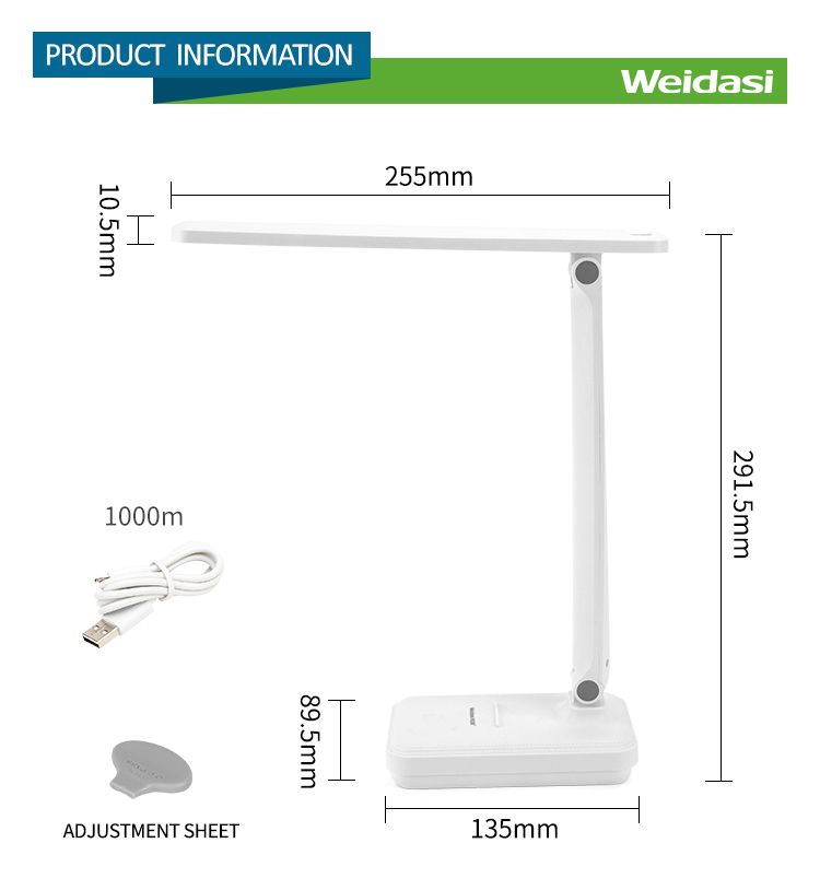 student table lamp bedroom learning reading light foldable usb rechargeable led reading lamp