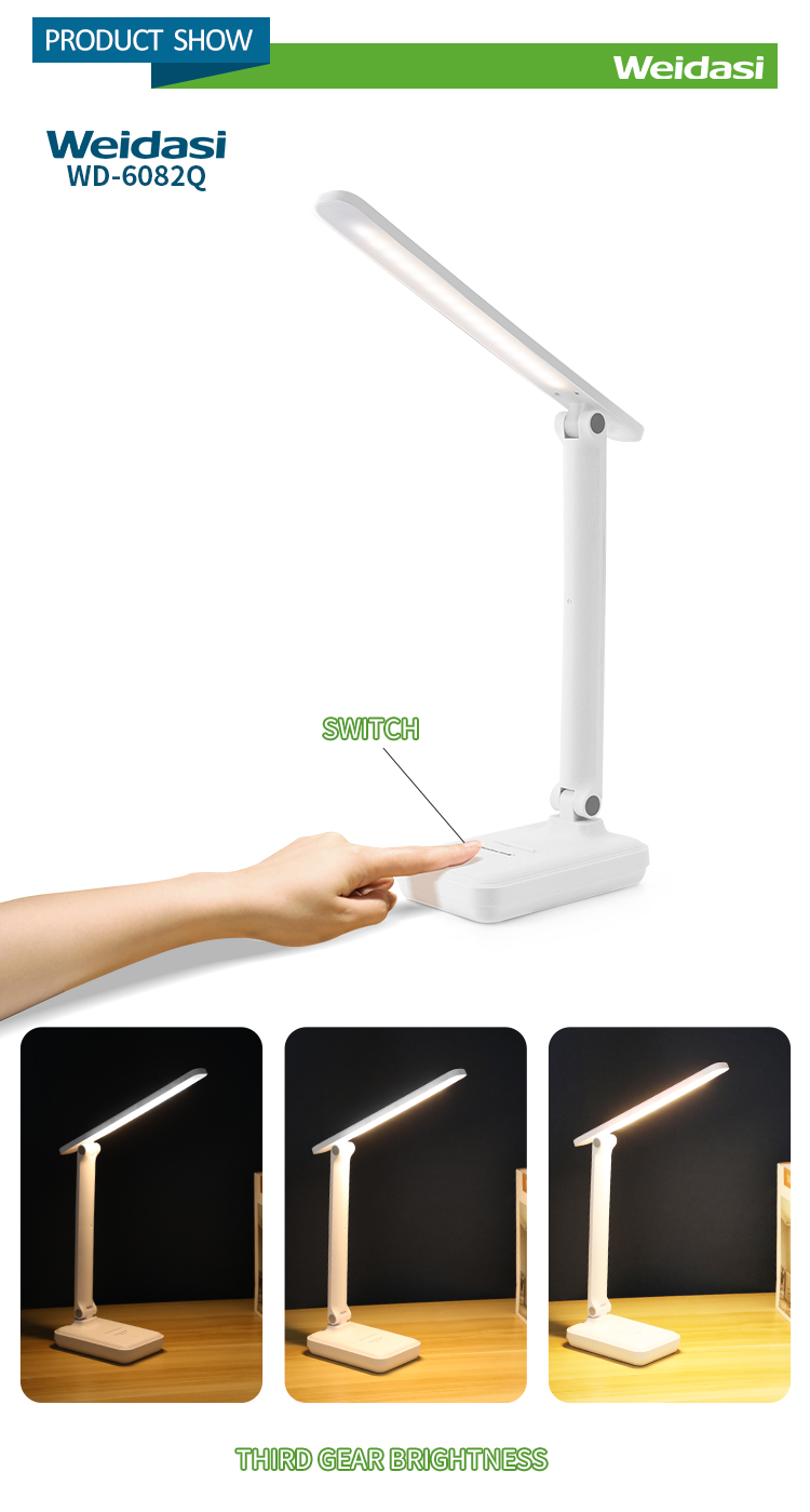 student table lamp bedroom learning reading light foldable usb rechargeable led reading lamp