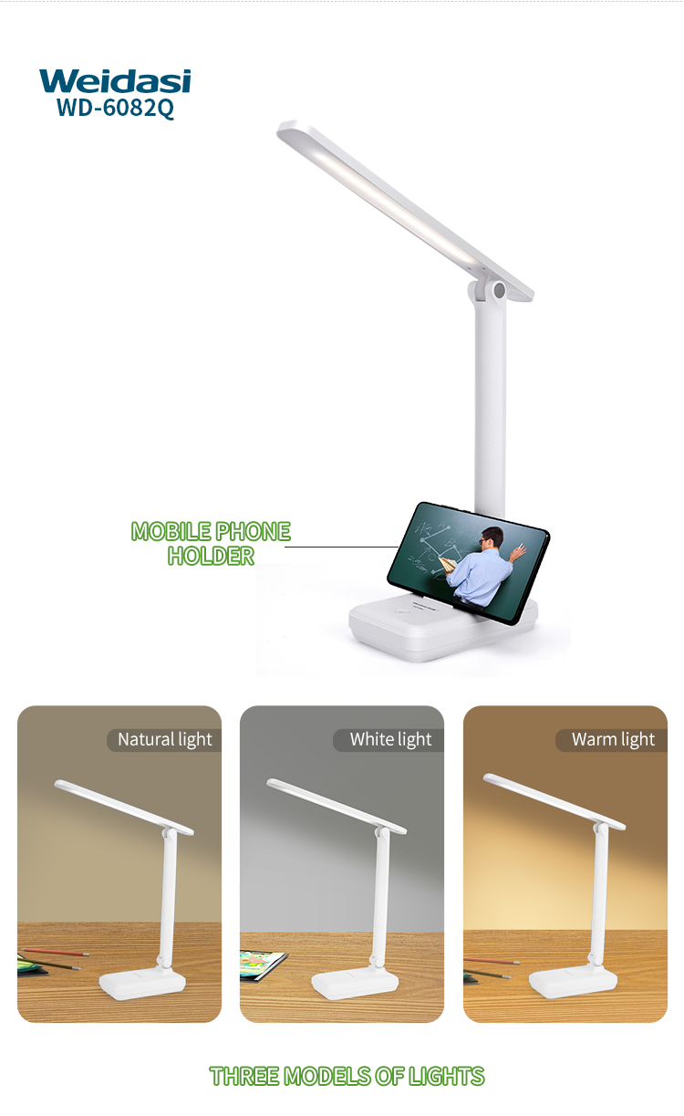 student table lamp bedroom learning reading light foldable usb rechargeable led reading lamp