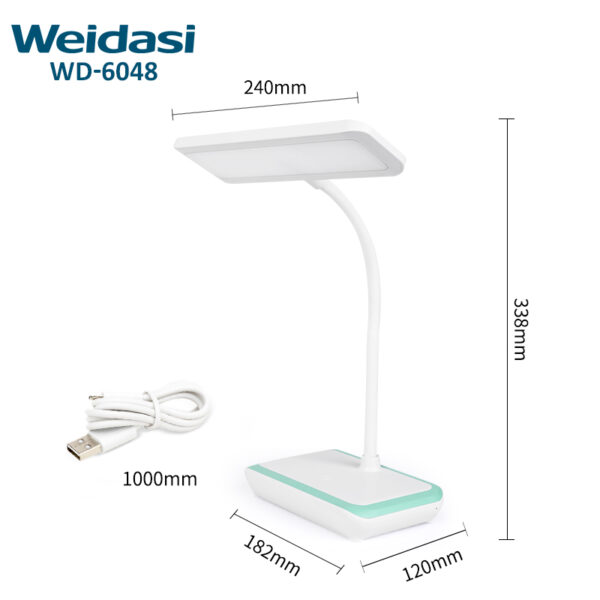 led light stepless dimming bed and book reading comfortable desk light with lamp