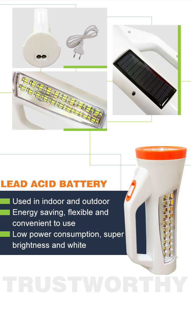 weidasi 世帯の再充電可能な導かれたサーチライト手の側面ライトが付いている太陽トーチ