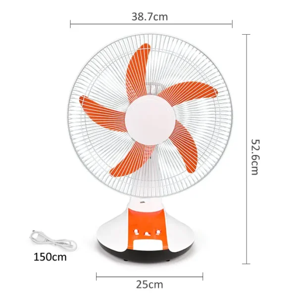 weidasi wholesale 14 inch electric fan cooling rechargeable table fan portable emergency stand fan