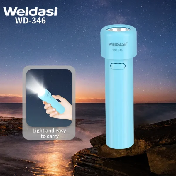 weidasi factory wholesale portable emergency torch light camping led flashlight power flashlight torch (复制)