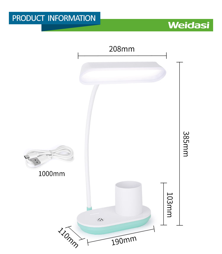 充電式ポータブル led 目思いやりベッド側読書テーブル ランプ携帯電話ホルダーと子供のため