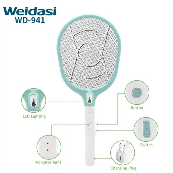 mosquito zapper purple light traps mosquitoes usb rechargeable electric mosquito killer swatter (复制)