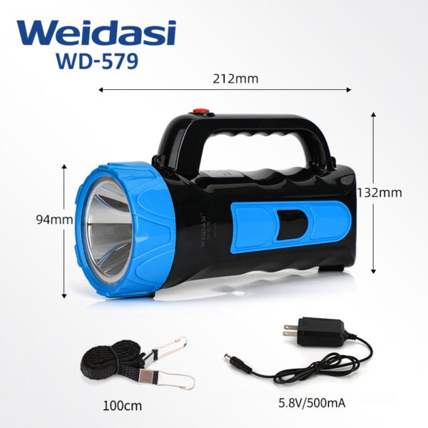 portable led rechargeable searchlights powerful emergency flashlight for hunting