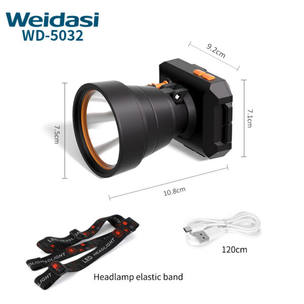 rechargeable led headlight professional lighting moving head light camping running headlamp