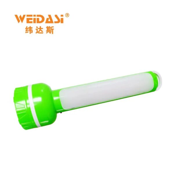 weidasi strong lighting rechargeable solar flash light with portable charger