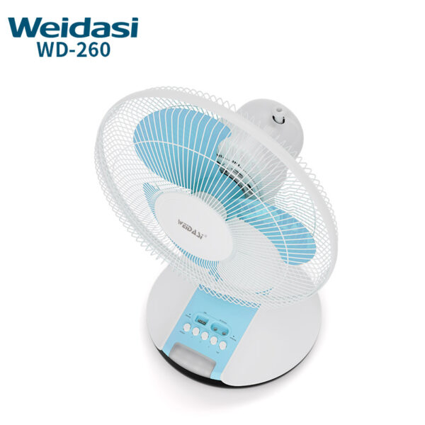 rechargeable solar table fan emergency fan with solar battery table fan with led light