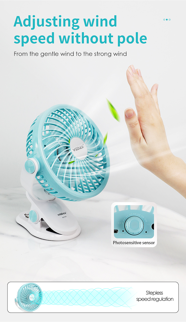 hot sale 360 degrees rotation portable battery operted desk fan mini rechargeable fan