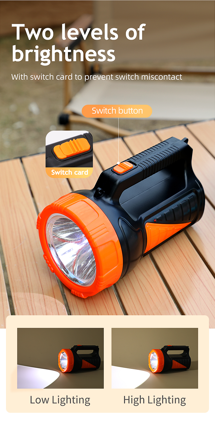 multifunctional rechargeable battery searchlight led long range search light for hunting