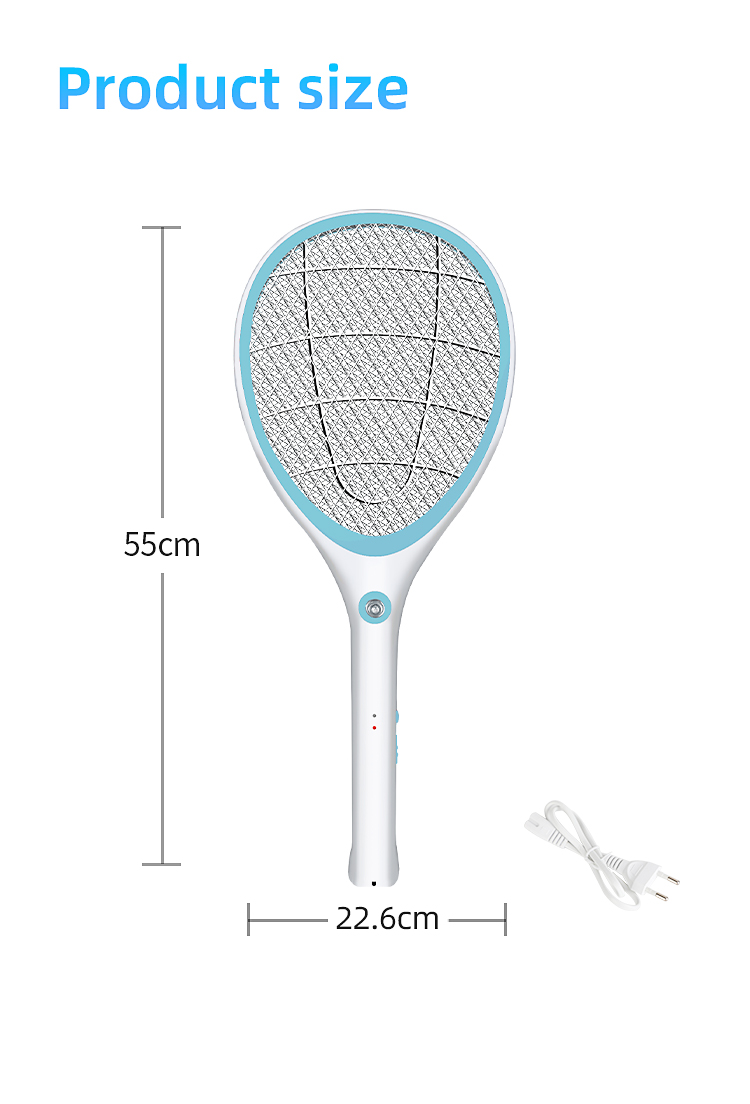 rechargeable fly killing electric mosquito killer racket for pest control