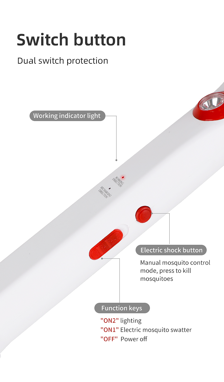 rechargeable fly killing electric mosquito killer racket for pest control (复制)