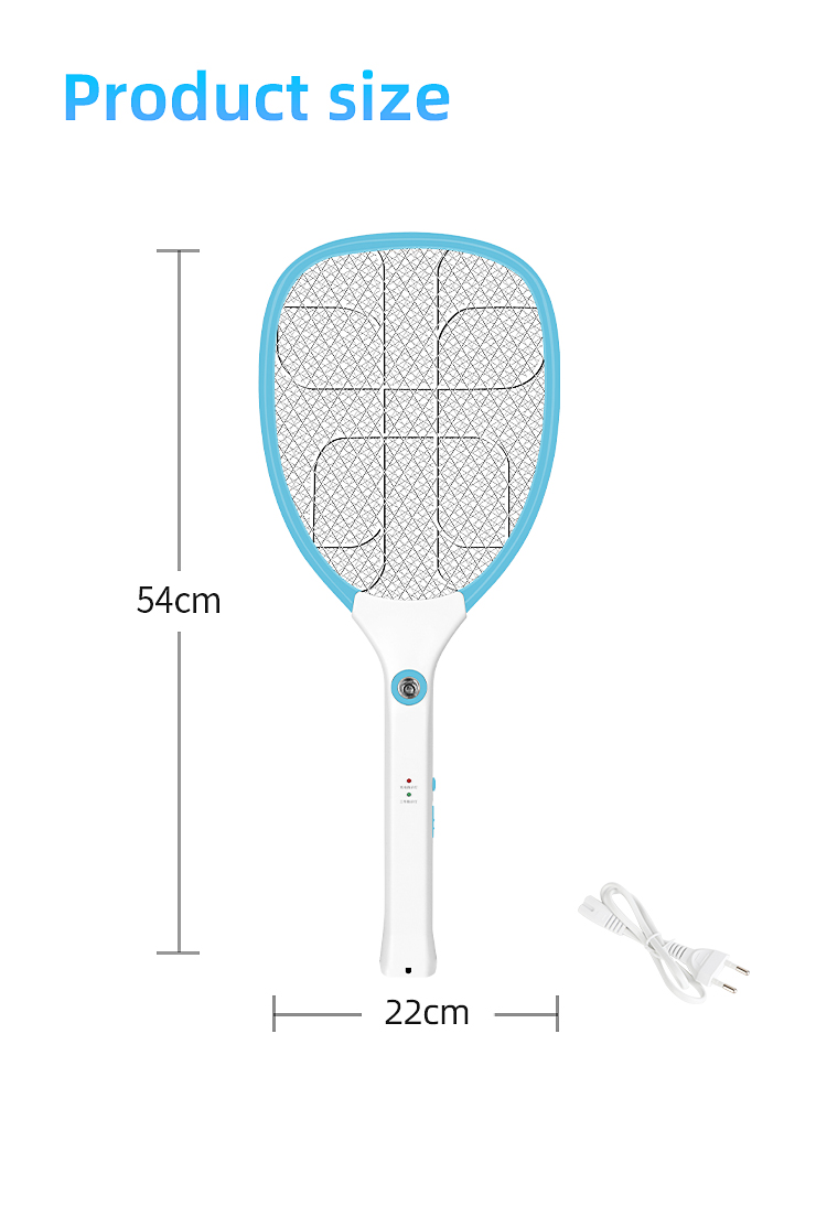 rechargeable fly killing electric mosquito killer racket for pest control