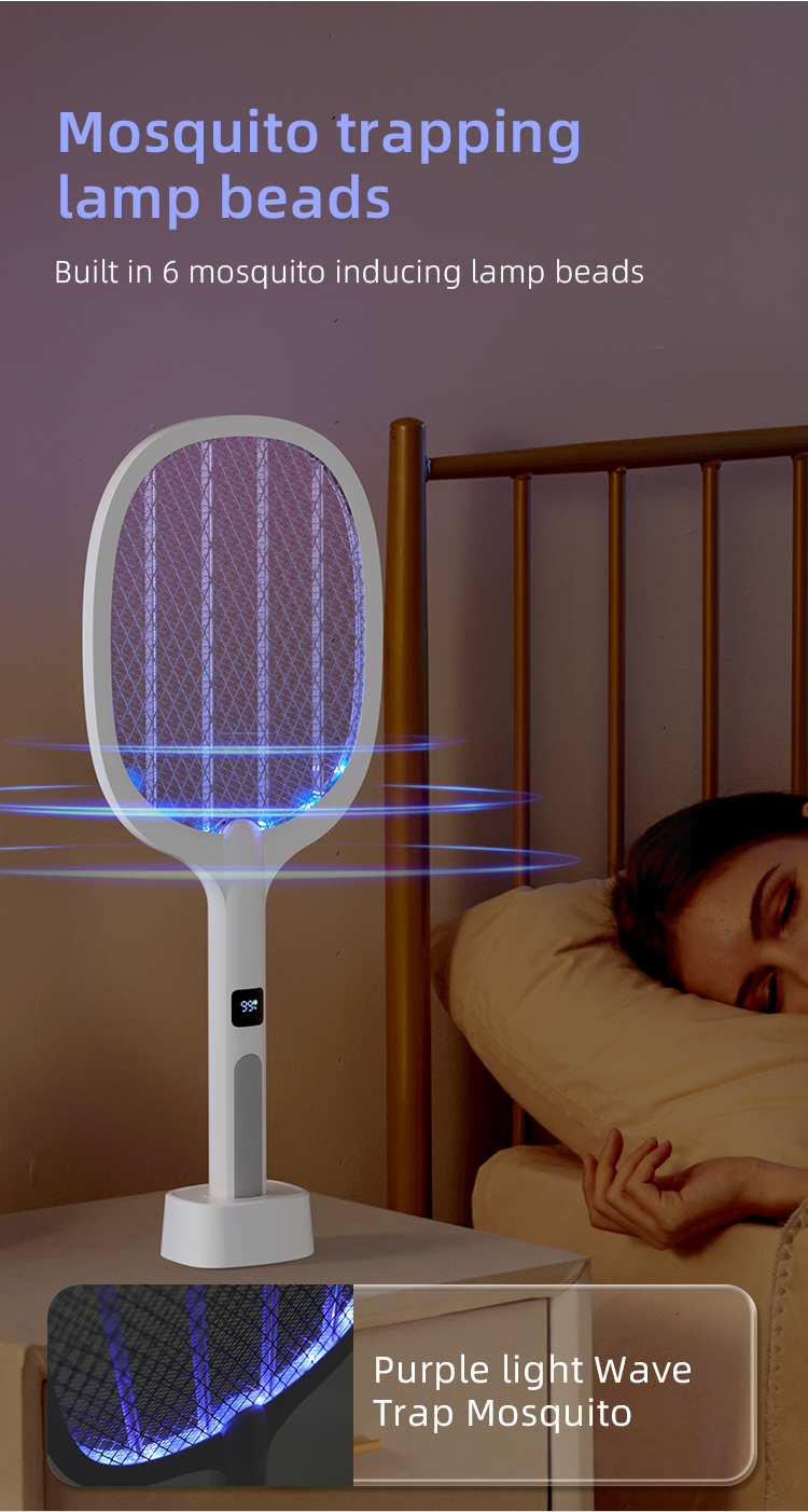 rechargeable fly killing electric mosquito killer racket for pest control