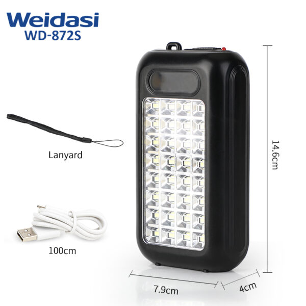 weidasi rechargeable led home emergency light portable led emergency lamp outdoor lantern