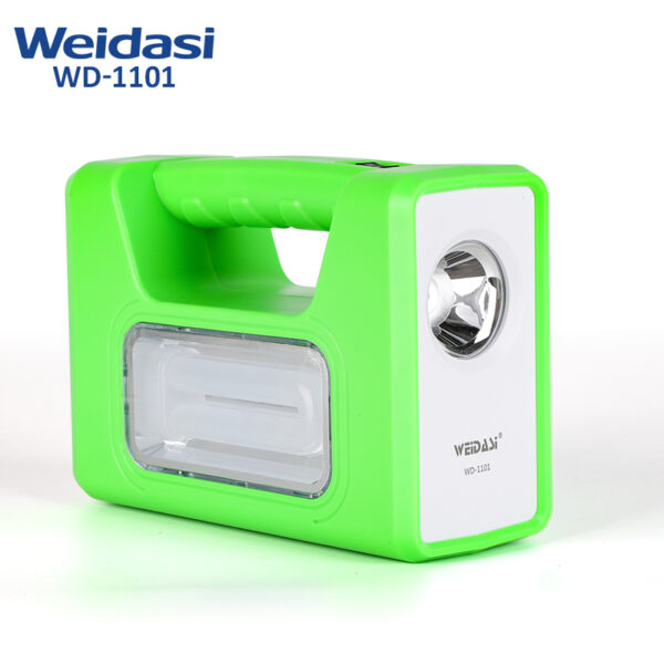 multifunctional emergency lighting system with solar panel and ac charging for home and camping electricity