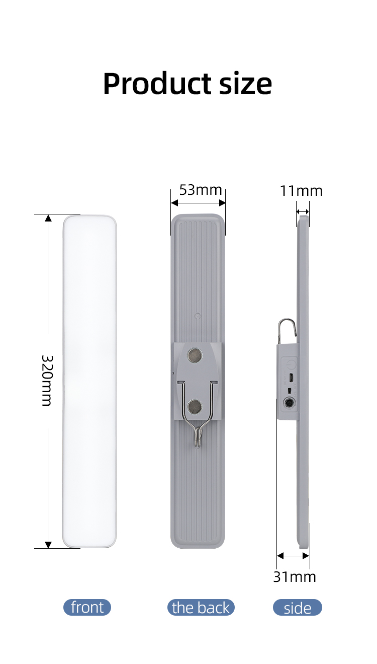 new arrival led desk lamp rechargeable magnetic stick on anywhere led closet light tube light