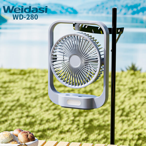 new arrival mobile electric fan 135 degree rotatable rechargeable portable table fan for home office bedroom