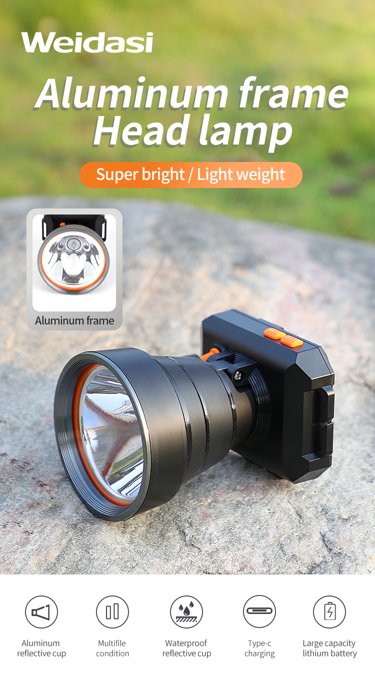 rechargeable led headlight professional lighting moving head light camping running headlamp